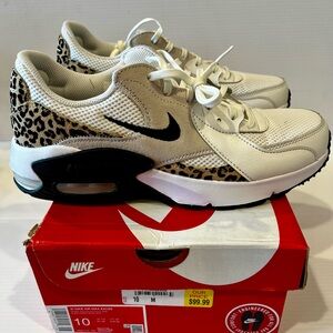 Nike Women's Air Max Excee Leopard Sneakers - White and Black